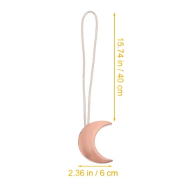 Ciieeo 1Pc Magnetic Moon Shape Curtain Tieback Buckle Punch Curtain Tie Bands for Living Room Bedroom Kitchen and Office Decor