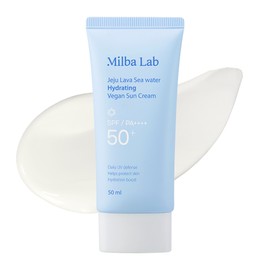 밀바랩 제주 용암해수 보습 선크림 SPF50+ PA++++ Millbar Lab Jeju Lava Seawater Moisturizing Sunscreen SPF50+ PA++++, 50ml × 1개