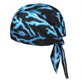 Quick Drying Sports Skull Beanie Summer Thin Mesh Bandana Running Cycling Cap Fast Dry Sun UV Protection Headband Headwrap Pirate Head Cover Headwear Under Helmet for Men Women