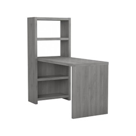 Bush Business Furniture Office by Kathy Ireland Echo 56W Bookcase Desk in Modern Gray