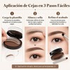 Double Colour Eyebrow Stamp Kit, Waterproof & Sweatproof Eyebrow Powder