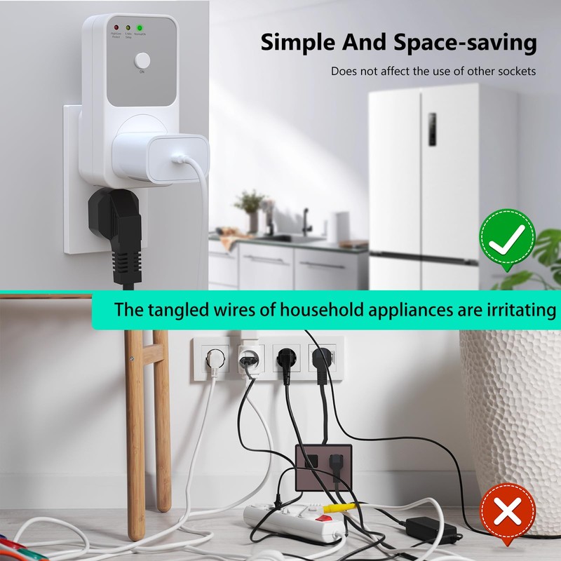 BSEED Single Outlet Surge Protector for Refrigerator, TV, PC &