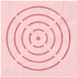 Stencil Stop Bullseye Target Stencil - Reusable for DIY Projects, Painting, Drawing, Crafts - 14 Mil Mylar Plastic (18 x 18 inches)