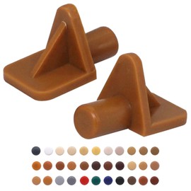 SKIR'CO (Pack of 50) Shelf Support Brackets 5mm Plastic Shelf Support Pins Shelf Brackets (50, Brown (S10)