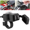 Qiilu 12V Dual USB Port Motorcycle Charger Waterproof Handlebar Charger