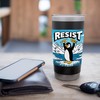 Resist Penguins Climate Change Message Stainless Steel Insulated Tumbler