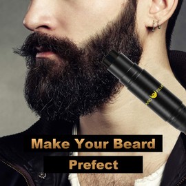 Black Beard Dye Brush for Men - Waterproof Sweatproof Double - Ended Colored Filler - Long-lasting Mustache Coverage - Suitable for Hair and Sideburns - Mens Beard Dye - Sideburns Colouring for Men