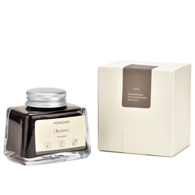 Asvine Hongdian Fountain Pen Bottled Ink Brown, 60ml Fountain Pen