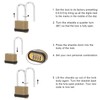 HOJLKLD 4 Digit Combination Lock, Heavy Duty Combination Padlock with