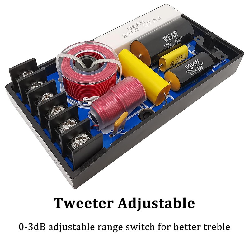 HiQltyla 2 Way Speaker Crossover for Car Audio, WEAH 5003B,