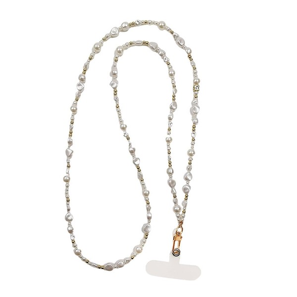 Phone Chain Crossbody Pearl Strap,Pearl Beads Charms Chain with Phone