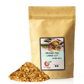 NY SPICE SHOP Orange Peel – 8 Ounce Dried Orange Peel – Orange Peel Slices – Cut & Sifted Orange Peel – Delicious Candied Orange Slices – Great for Cooking & Baking – Natural | Non-GMO | Vegan