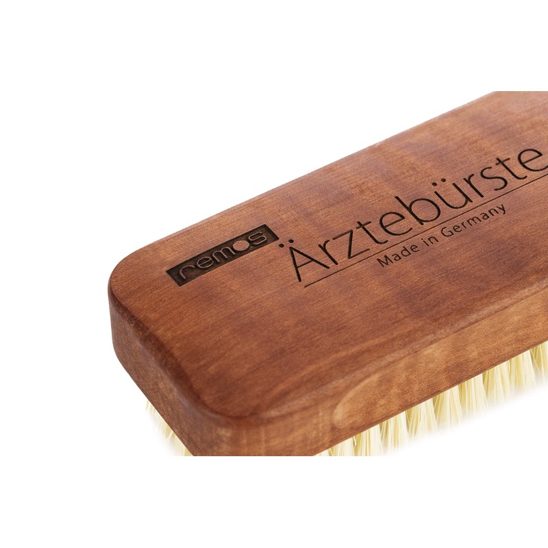 REMOS"Doctor's Hand Brush" with Natural bristles pear Wood