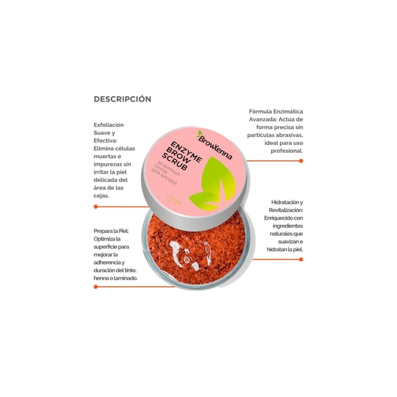Exfoliante para cejas BrowXenna (Exfoliante para cejas de Enzima)