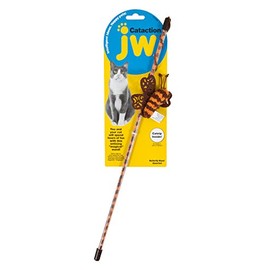 JW Pet Butterfly Wand Cataction Toy, Indoor Cat Toy