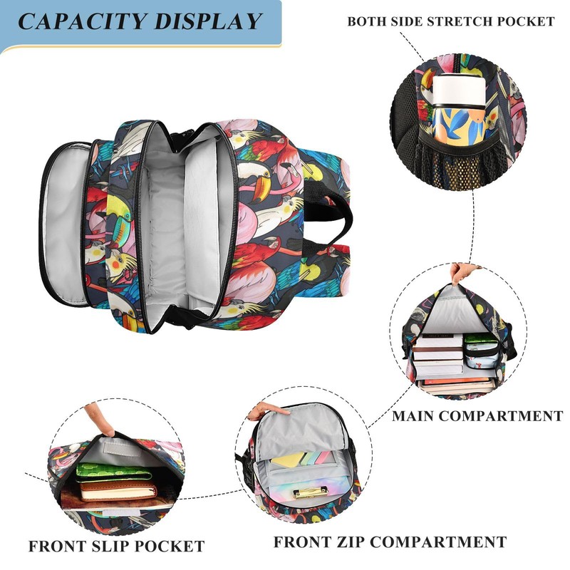 JHKKU Kids Backpack for Boys Girls Bookbags Elementary Backpack Colorful