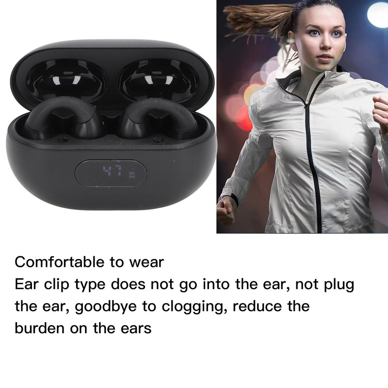 Clip On Bluetooth Earbuds BT 5.3 Noise Reduction Wireless Open