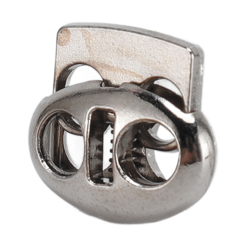 30pcs Metal Cord Lock End Toggle Double Hole Spring Stopper