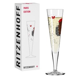 Ritzenhoff Paris Edition 1072005 Champagne Glass, 200 ml, Champus Flute Designer Piece, Colourful, Made in Germany