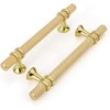 Haliwu 10 Pack/Gold Cabinet Pulls, 5-inch Knurled Cabinet Pulls, Champagne