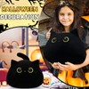 18.9 inch Giant Black Cat Plush Pillow Stuffed Animal Stuffed