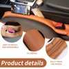 Seat Gap Filler for Cars, PU Leather, Brown, 2 Pack,