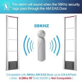 1000Pcs 58Khz AM Security Clothing Tags Grey Retails EAS Clothes Tag with 1000 Pins and 200 Lanyards