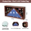 Sboitflmm Large Burial Flag Display Case - American Solid Wood