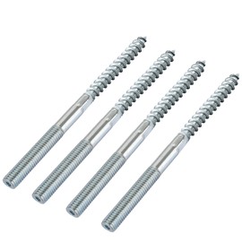 10 Stück Stockschrauben M10, M10 x 200mm Schraubstifte Kohlenstoffstahl Doppelkopfschrauben Torx Holzschrauben Doppelgewindeschrauben für Rohrschellenbefestigung und Möbelmontage