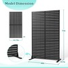 Metal Privacy Screen Outdoor Privacy Screen, Freestanding Fence Panel for