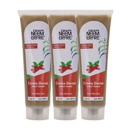 NEEM ERFRE | Pack de 3 crema dental natural sabor canela 100g sin fluor, gluten, parabenos y azucar