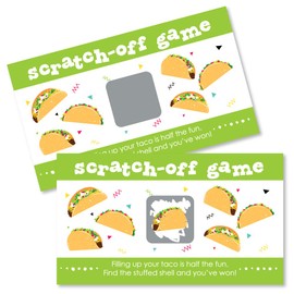 Big Dot of Happiness Taco ‘Bout Fun - Mexican Fiesta Game Scratch Off Cards - 22 Count
