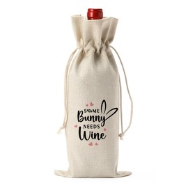 Funny Easter Wine Bag Easter Basket Easter Bunny Ears Decorations Easter Holiday Gifts for Women Men Easter Wine Bag Gifts for Wine Lover Easter Party Decorations