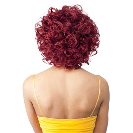 R&B Collection NINA Short Loose Curls Premium Futura Lace Front Synthetic Wig (1B)