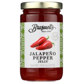 Braswell's Hot Jalapeño Pepper Jelly, Vegan, 10.5 Ounces (Pack Of 6)
