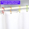 Qazvmlp Shower Curtain Hooks,304 Stainless Steel Shower Rings for Bathroom,Double