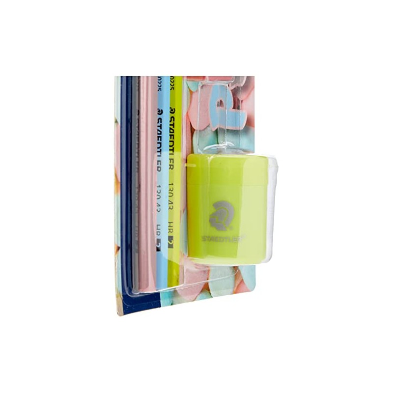 STAEDTLER 13043SBKP1 Pastel Stationery with Pencils, Sharpener and Eraser