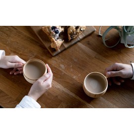 RIVERET RV-206W Coffee Cup, 8.5 fl oz (250 ml), Dishwasher Safe, White