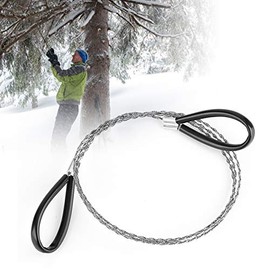 65cm Wire Saw, Pocket Chainsaw Rope Saw, Outdoor Emergency Camping Hunt Survival Chainsaw, Steel Wire Saw Scroll for Bushcraft Gear Hunting Hiking Tree Cutting