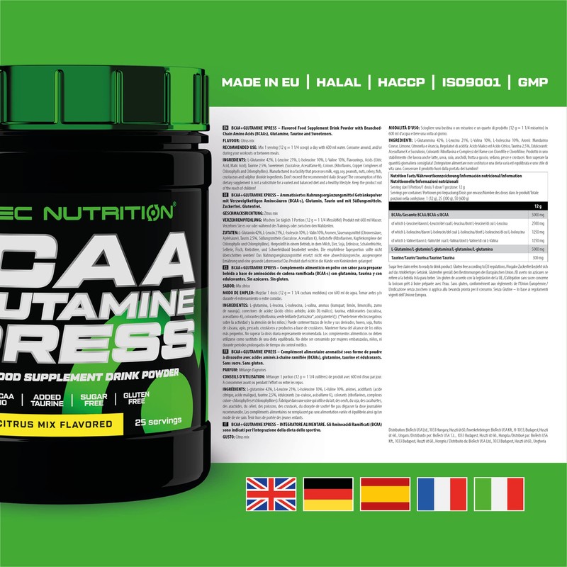 Scitec Nutrition BCAA + Glutamine Xpress – Essential Amino Acid