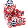 Top Pops Chewy Candy Taffy Pops, Strawberry, 48 Pack
