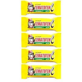 5-Pack Hematogen for Kids Detskiy with Vitamine C 40G/ Гематоген Детский