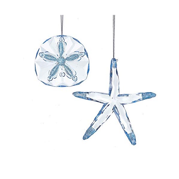 Kurt Adler Blue Starfish and Sand Dollar Shells Christmas Holiday