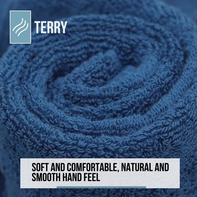 LINENOVA 100% Cotton Face Washer Towel (10 Pack) - Ultra-Soft,
