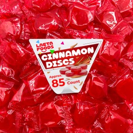 Cinnamon Discs Hard Candy Individually Wrapped (1 Pound Bag - Approx. 85 Count)