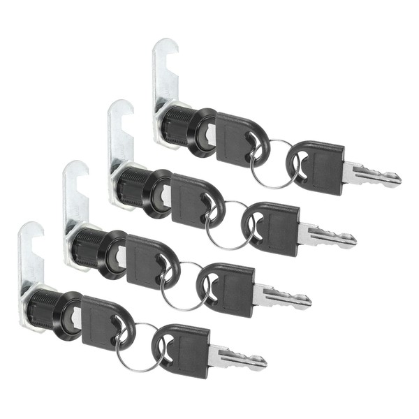 PATIKIL Cabinet Lock with Keys 4 Pcs 1"(25mm) Cam Locks