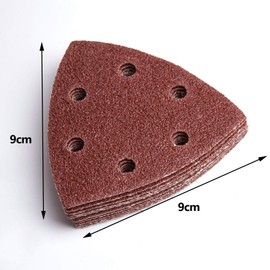 100 Pieces Triangle Sandpaper Sanding Sheets Sander Grinder Pads Hook and Loop Assorted 40/60/80/100/120/180/240/320/400/800 Grits for Sanding Polishing
