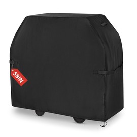 ZOMEYLPO 58 Inch Grill Cover for Outdoor Grill,Heavy Duty Waterproof UV & Fade Resistant BBQ Gas Grill Covers with Hook-and-Loop Straps & Adjustable Hem Drawstring Outside.