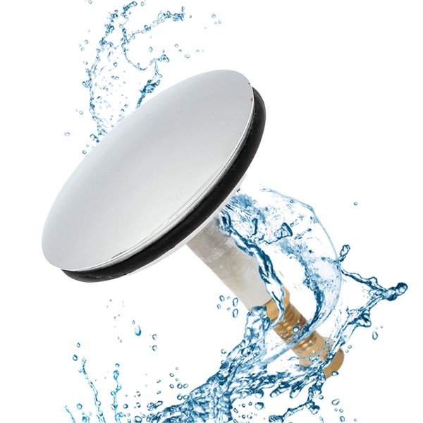 Bath Plug, Shower Plug, Drain Plug, Chrome, Made of Solid