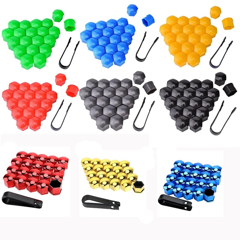 19 mm nut covers, pack of 20 wheel bolt caps